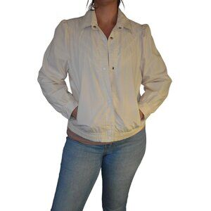 Current Seen Women's Vintage White Cotton/Polyester Jacket L